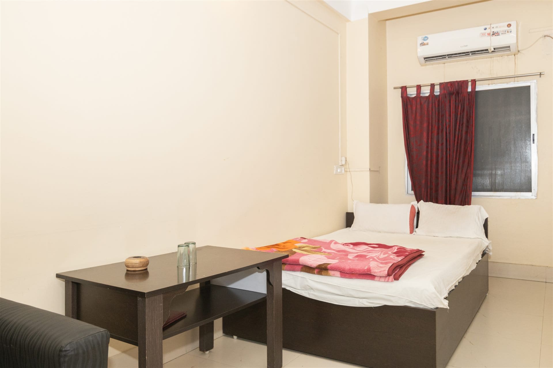 AC Single Room interior at Hotel Ellora in Silchar