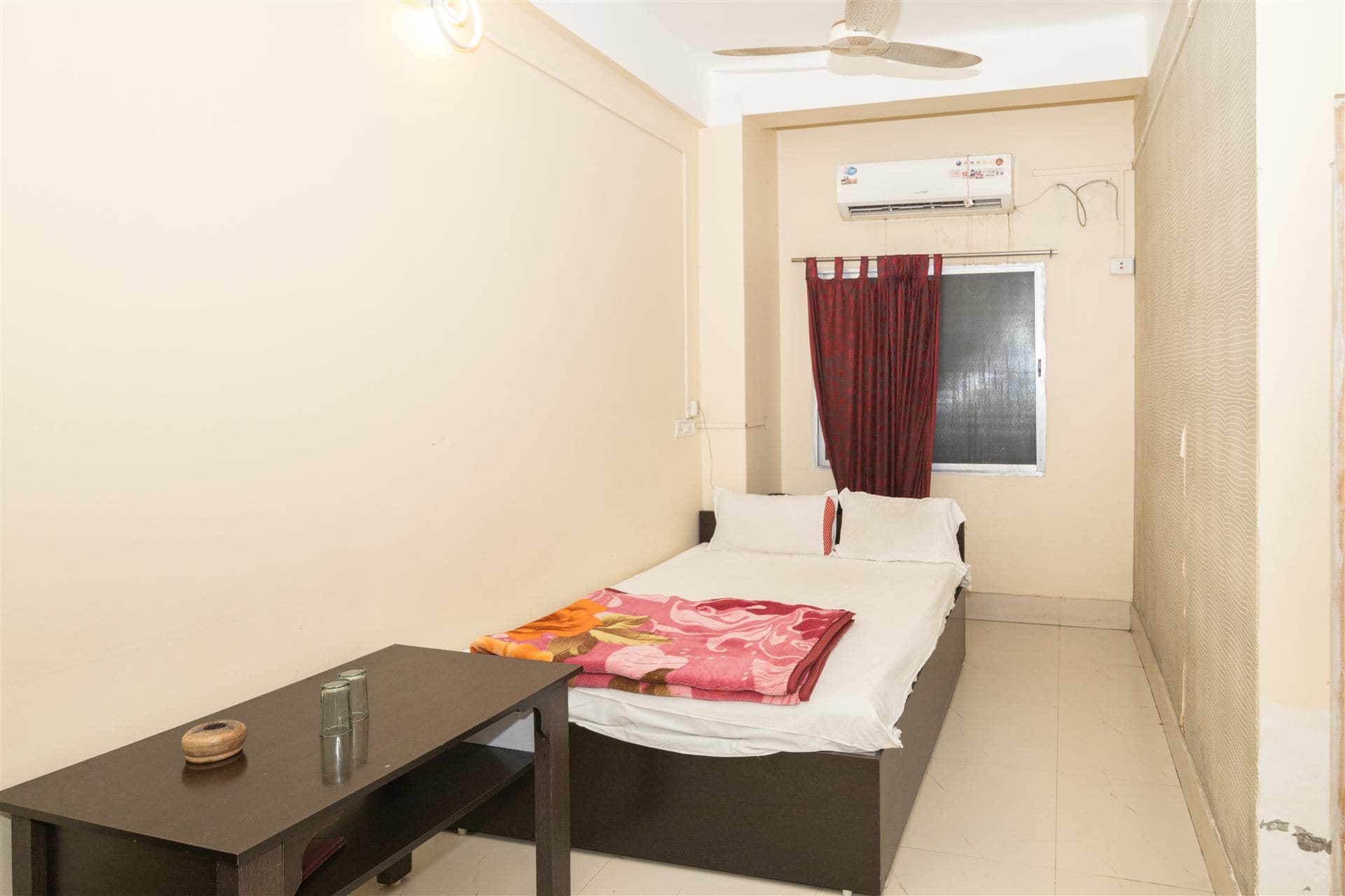 AC Single Room interior at Hotel Ellora hotel in Silchar